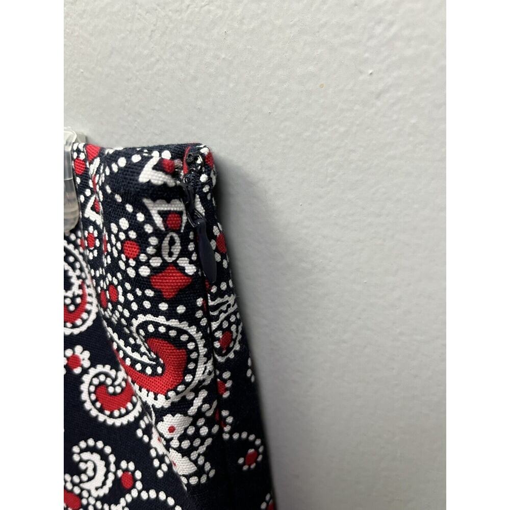 Talbots Navy and White Paisley Mini Skirt - Picture 7 of 8
